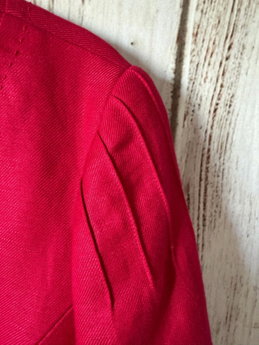 Windsmoor Raspberry Pink Linen Blend Button-Up Jacket Size 12 - Picture 10 of 10